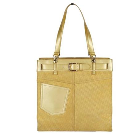 Dior Vintage, pre-owned bag tote in shoulder in gilded monogram suede Beige, Dames, Maat:ONE Size,leer