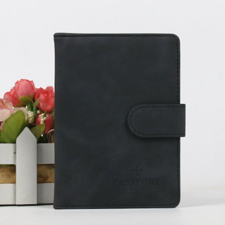 RFID Passholder Passportholder SVART