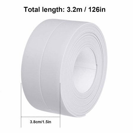 *Valkoinen silikoni kylpyhuoneen tiiviste, tiivistysnauha keittiöön tai kylpyhuoneeseen*