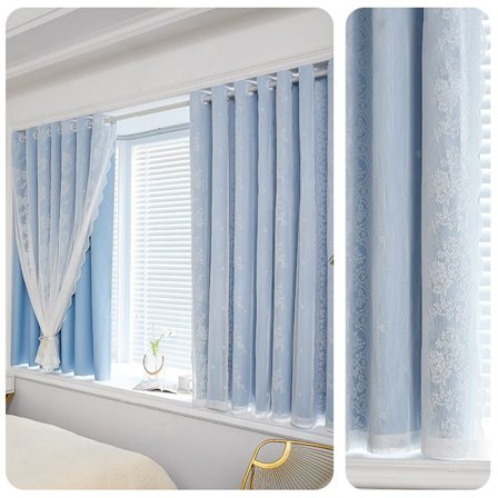 Dobbeltlags mørklægningsgardiner - 132x160 cm