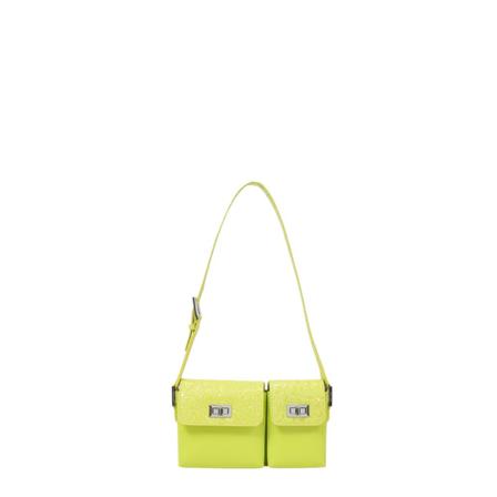 By Far, Shoulder Bag Geel, Dames, Maat:ONE Size,leer