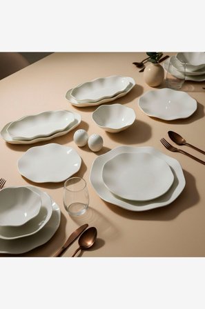 Hermia - Middagssett (30 deler) Kayla - Hvit - Servise sett - Fra Homeroom