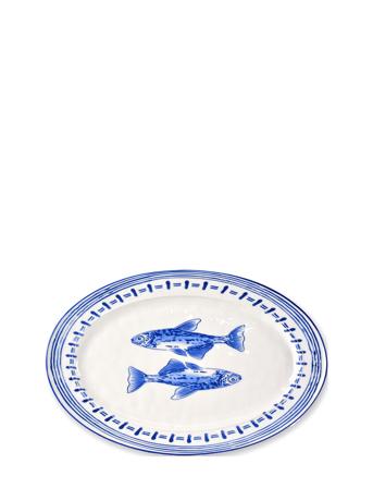 Seafruit Oval Plate Home Tableware Plates Dinner Plates Blue Familianna