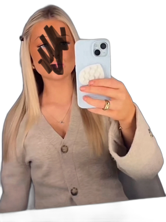 Beige kofta med stora knappar