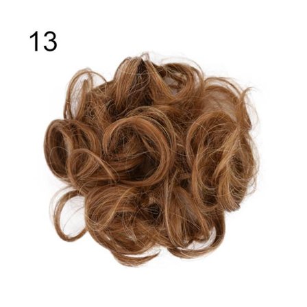 Mode Kvinnor DIY Elastisk Peruk Hårring Lockig Scrunchie Bun Hästsvans Hårstycke - 13#