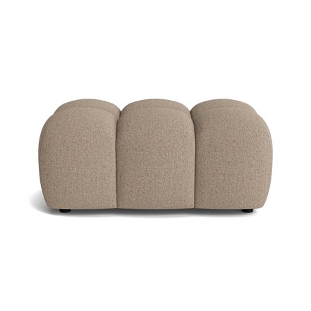 Puffy Pouf, 64x95x40cm, Montreal Dunkelbeige, moderner Hocker in Cord-Optik mit Nozag-Federung und weicher Polsterung für maximalen Komfort.