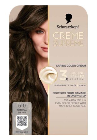 Schwarzkopf Creme Supreme Hårfärg Dam Brun 1 ST