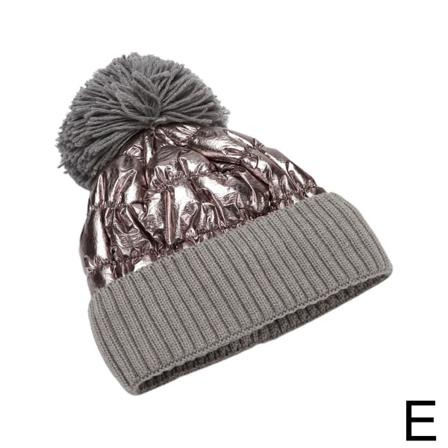 Pulunto Dam Vinterstickad Mössa Med Stor Fuskpäls Pom Pom W
