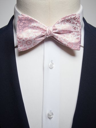 John Henric Men's Rosa Blumen Selbstgebundene Fliege Seide Size Self-tied