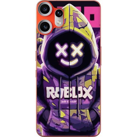 Kompatibel Mobilcover til Nothing Nothing CMF Phone 2 Pro Farverig Roblox-inspireret hættekarakter med neonfarver og maske, digital spilleillustratio