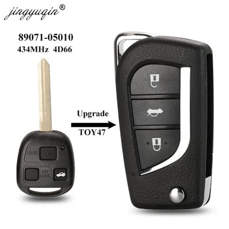 2+1 knappar Fjärrkontroll Flip Folding Key Shell Case För Chrysler Dodge Jeep 1998-2004 Jeep Cherokee Grand Cherokee nyckelskal