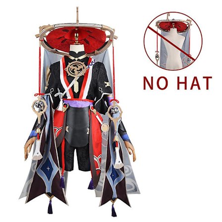 Scaramouche Cosplay Genshin Impact Costume Peruk Hatt Full Set Anime Halloween Genshin Cosplay Wanderer Kostym Uniform för män