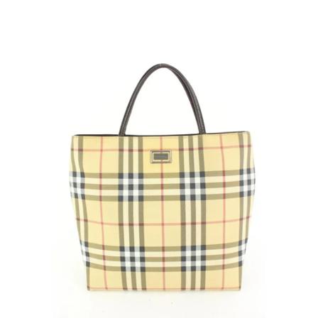 Burberry Vintage, Pre-owned Coated canvas totes Beige, Dames, Maat:ONE Size