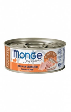 Monge Supreme Cibo Umido Tonno Con Granchio Per Gatti