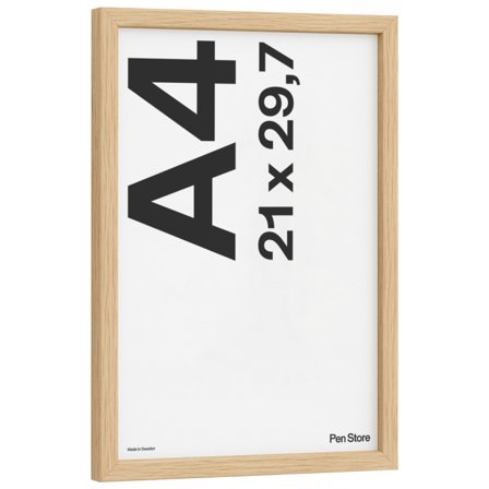 Pen Store Oak Wood Frame 21x29,7 cm A4
