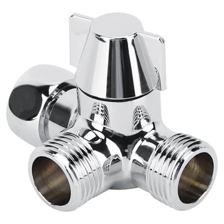 G1/2" Dusj Treveis T-formet Adapter Vannfordeler Kobling Toalett Bidet Vannseparator