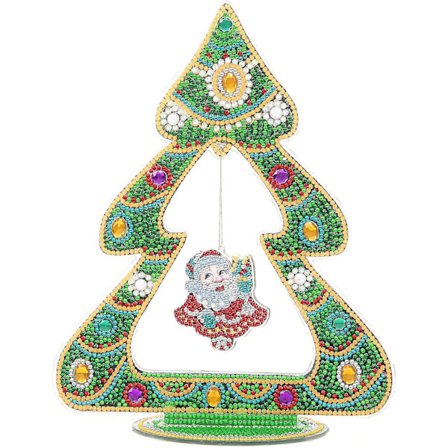 Glow In The Dark 5d Diamantmålning Julgransprydnadssatser, Vuxna Barn Dubbelsidig Diy Diamantmålning Julgransprydnader För Kontor Heminredning