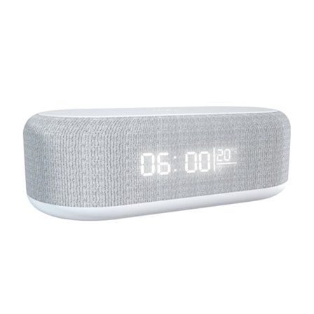 Trådløs ladestasjon med multifunksjonell vekkerklokke, Bluetooth-høyttaler, digital klokkevisning og full strømbruddsbeskyttelse, temperaturvisning