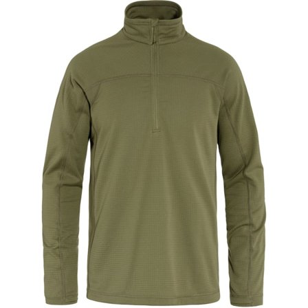 Fjällräven Herr's Abisko Lite Fleece Half Zip in Green | Size: 2XL, Polyester