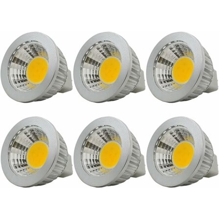 6-pakning MR16 GU5.3 LED-pære, 3W 210lm, 12V, Varmhvit 2700K, 50x52mm, 90° spredningsvinkel, A+
