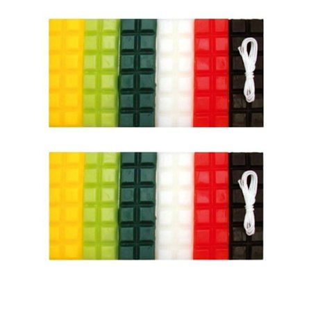 Ljusvax 6 julfärger 480 g + 2 vekar