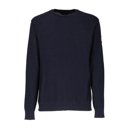 Canada Goose, Round-neck Knitwear Blauw, Heren, Maat:S