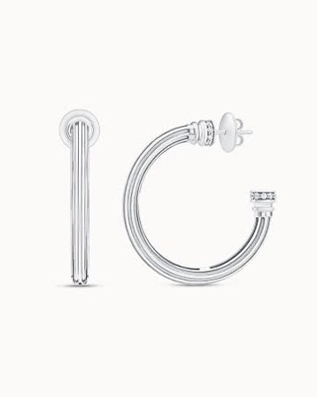 Gaia hoopörhängen i 18k vitguld