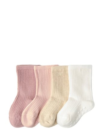 Lindex Sock 4P Rib Solid - Multi/patterned - 16/18