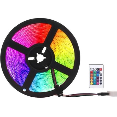 5050 RGB LED-strips med fjernbetjening, 3m
