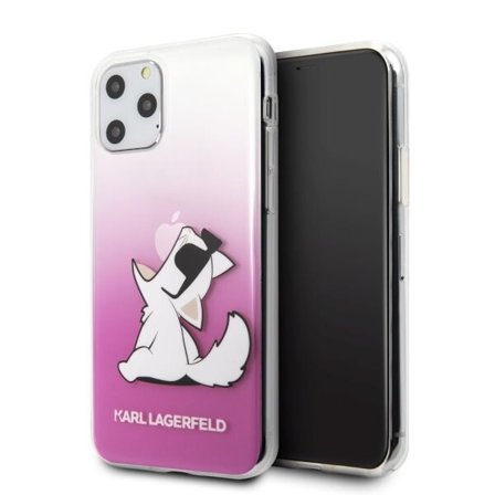Karl Lagerfeld Choupette Fun iPhone 11 Pro Case - vaaleanpunainen