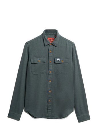 Flannel Workwear Shirt Green Superdry
