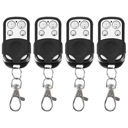 Fjernbetjening nøgle fob, 4 stk. Garageport fjernbetjening 433Mhz til bil garageport port kloning remo
