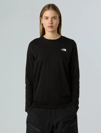 The North Face W L/S Simple Dome Tee - Black - M
