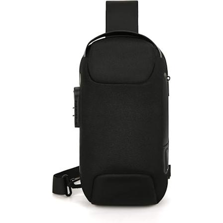 Anti-tyveri taktisk enkelt skulderbrystveske med USB-lading Menn vanntett reise enkelt skulderpose Messenger Bag Fotturer Camping Sykling Ryggsekk