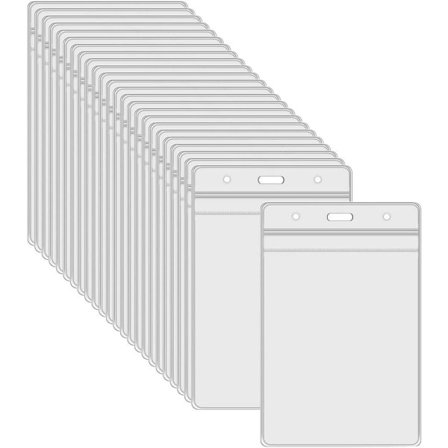 25 kpl Muovinen Nimikyltin Pidike Läpinäkyvä Nimikyltti Henkilökortin Pidike