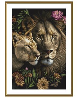 Broderikit Billede Løve - Nova Sloboda