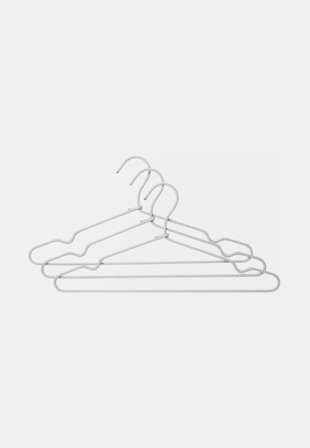 Åhléns Home Textilklädd galge, 3-pack Galgar & hängare Grå ONESIZE