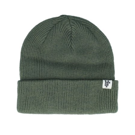 Upfront - Vert cuff Bonnet - Frankie Recycled Beanie Black Forest Cuff @ Hatstore