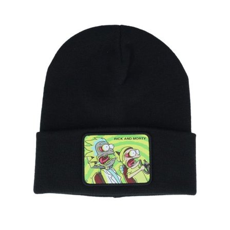 Capslab - Svart cuff Beanie - Rick & Morty Beanie Black Cuff @ Hatstore