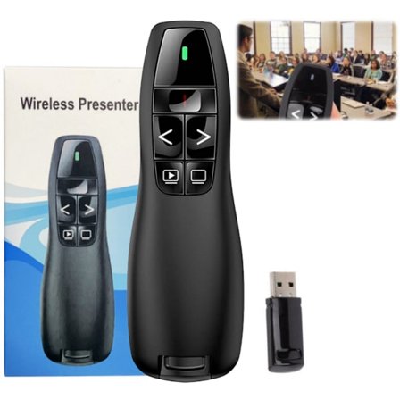 Esitysklikkeri, langaton esityksenohjain, langaton esitysklikkeri, yhteensopiva useiden järjestelmien kanssa, helppokäyttöinen, laser-osoittimella, 