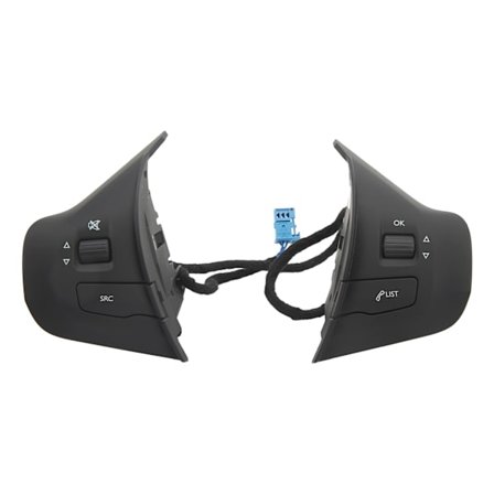Ohjauspyörän kytkimen ohjauspainike 98084115ZD Monitoiminen musta korvaava Peugeot 208:lle
