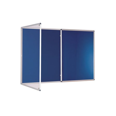 Tamperproof noticeboard, 1800x1200 mm, dark blue
