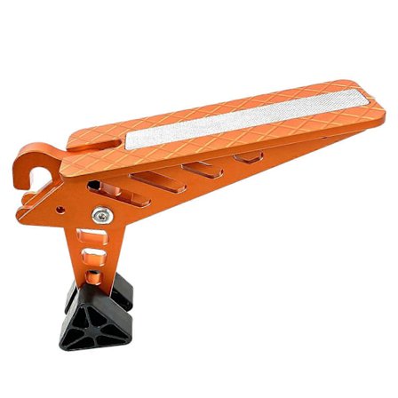 Bil Låsekrog Dørtrin, Bil Dør Fodstøtte Pedal, Aluminium Legering Foldbar Tagfodstøtte til Lastbil RV SUV Orange