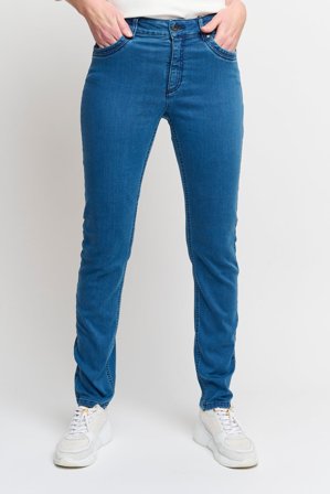 JENSEN - Jane Jeans - Mellem Blå - Curvy Fit - Smalle Ben