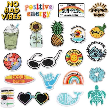 10 stk. stryge-på patches sommer sport broderede patches stryge-