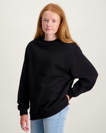Lyle & Scott Heavy Weight Drop Shoulder Crew Schwarz Hoodies/Kapuzenpullover Mädchen - Kids Brand Store