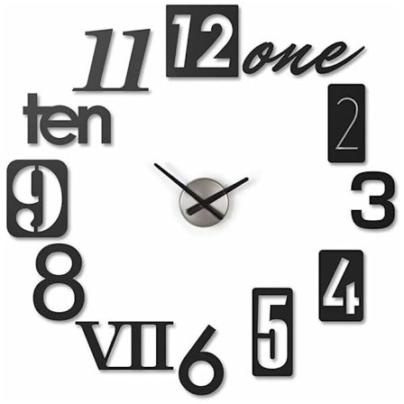 Kreativa klockor Väggklocka runt vardagsrummet Stum klocka Familjeväggkort Enkla och moderna, matt aluminium