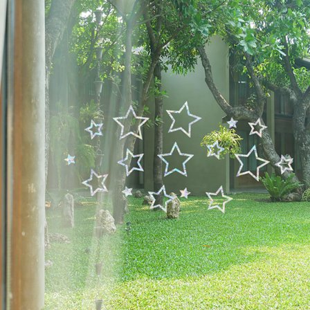 Anti-kollisions vindue klistermærker fuglesilhuetter glasdør beskyttelse og red fugle, gennemsigtig (16 silhuetter)