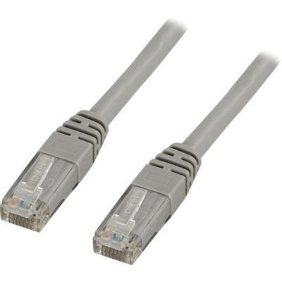 Deltaco U / UTP, Cat5e patch cable, 10m, gray