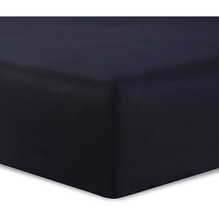 Sengelinned 140 x 200 cm - Farve: Sort 4 elastiske hjørner